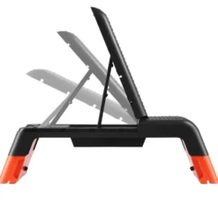 HMS Fitness Verstelbare Fitness Step Pro - Aerobic Stepper - Zwart/Oranje