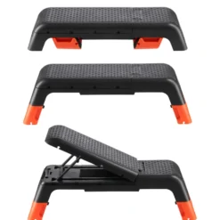 HMS Fitness Verstelbare Fitness Step Pro - Aerobic Stepper - Zwart/Oranje