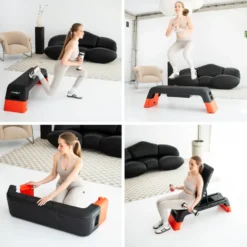HMS Fitness Verstelbare Fitness Step Pro - Aerobic Stepper - Zwart/Oranje