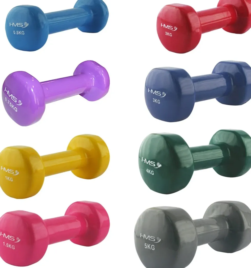 HMS Gietijzeren Dumbbell met Vinyl Coating - 4 kg