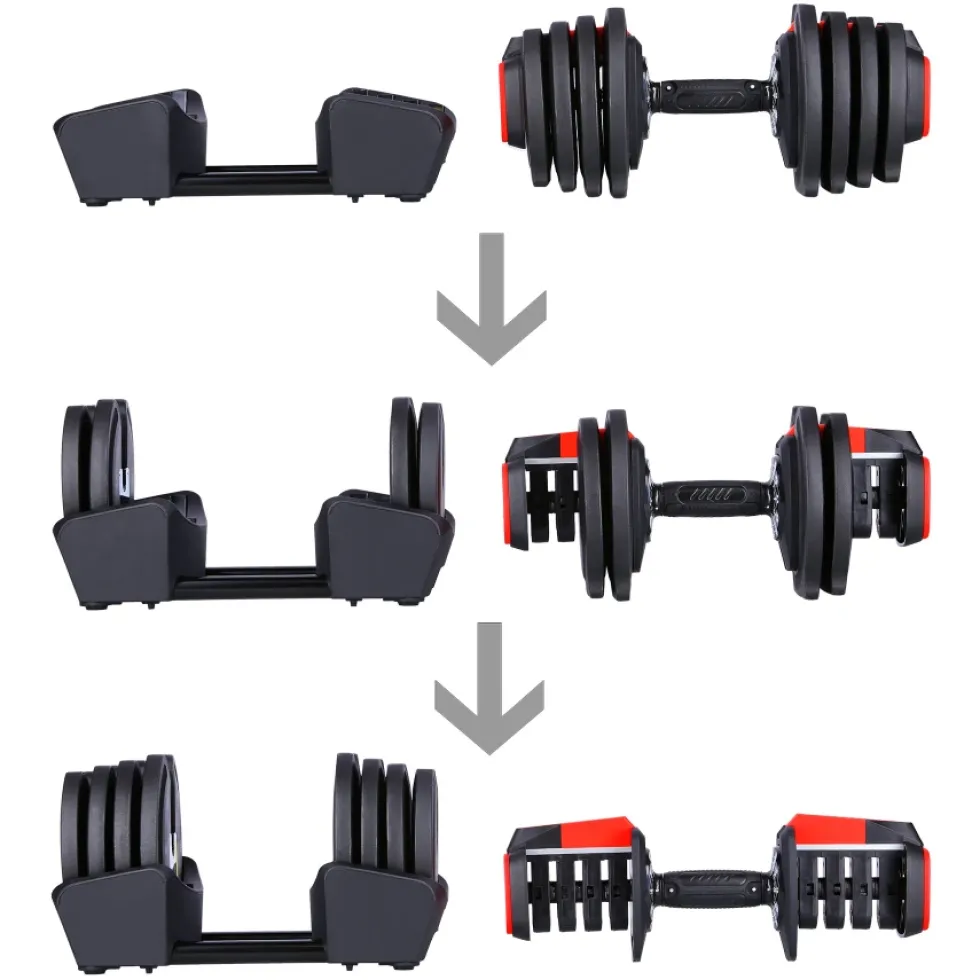 HMS 3-in-1 Verstelbare Dumbbell Set - 43,5 kg
