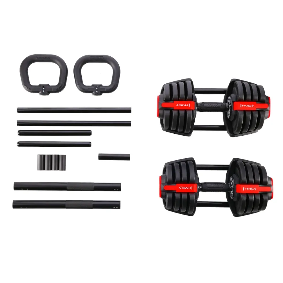 HMS 3-in-1 Verstelbare Dumbbell Set - 43,5 kg