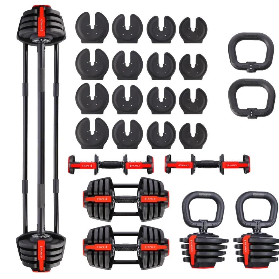 HMS 3-in-1 Verstelbare Dumbbell Set - 43,5 kg