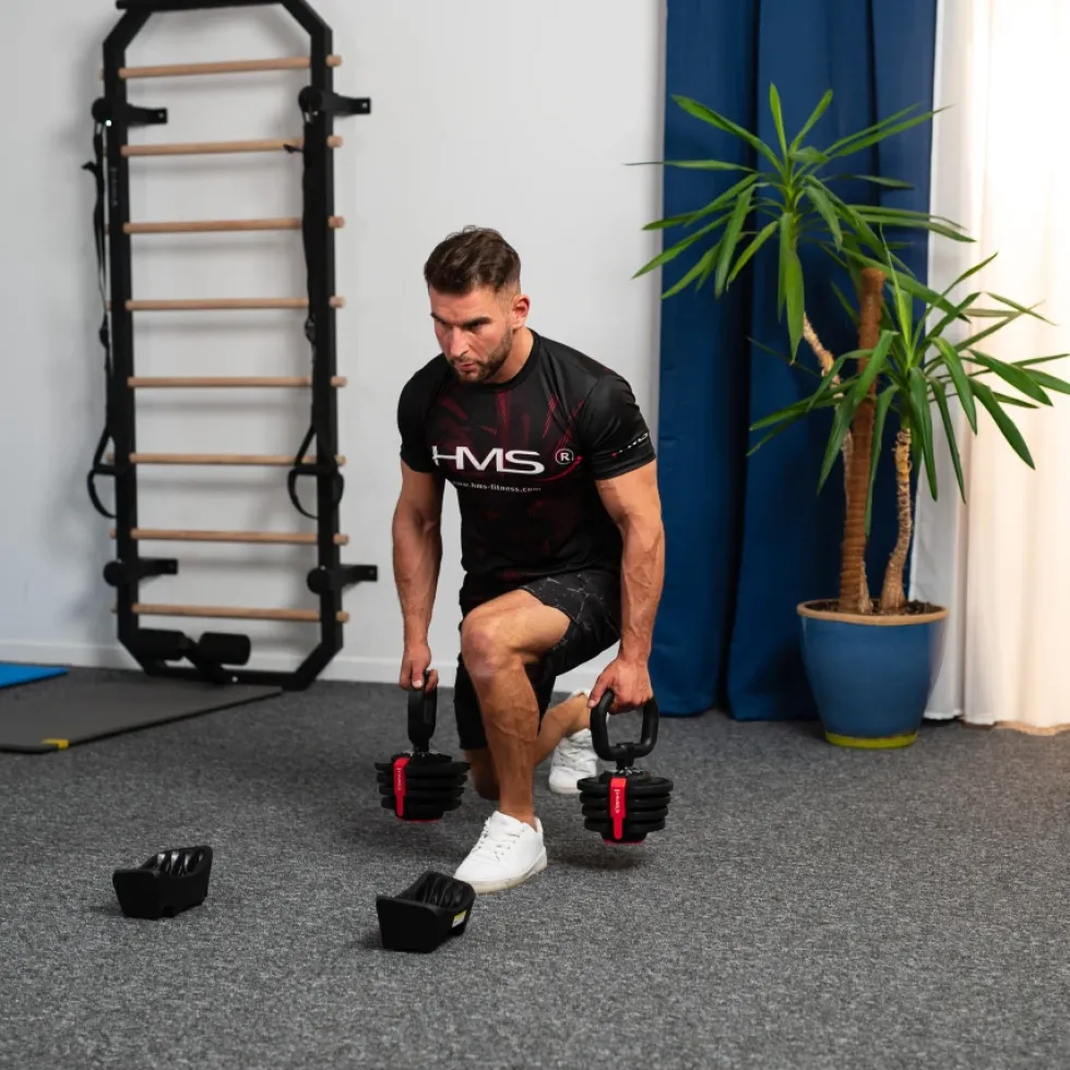 HMS 3-in-1 Verstelbare Dumbbell Set - 43,5 kg