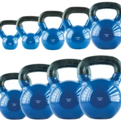 HMS Kettlebell - Gietijzer/Vinyl - 10 kg - Blauw