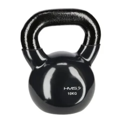 HMS Kettlebell - Gietijzer/Vinyl - 10 kg - Zwart