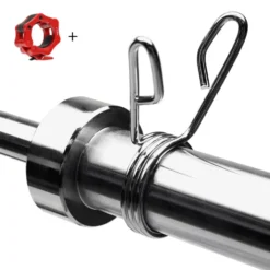 HMS Premium Olympische Halterstang met Lock Jaw Collars en Veerclipsluiting - 50 mm - 150 cm