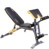 HMS Premium Trainingsbank met Preacher Curl - Zwart/Geel