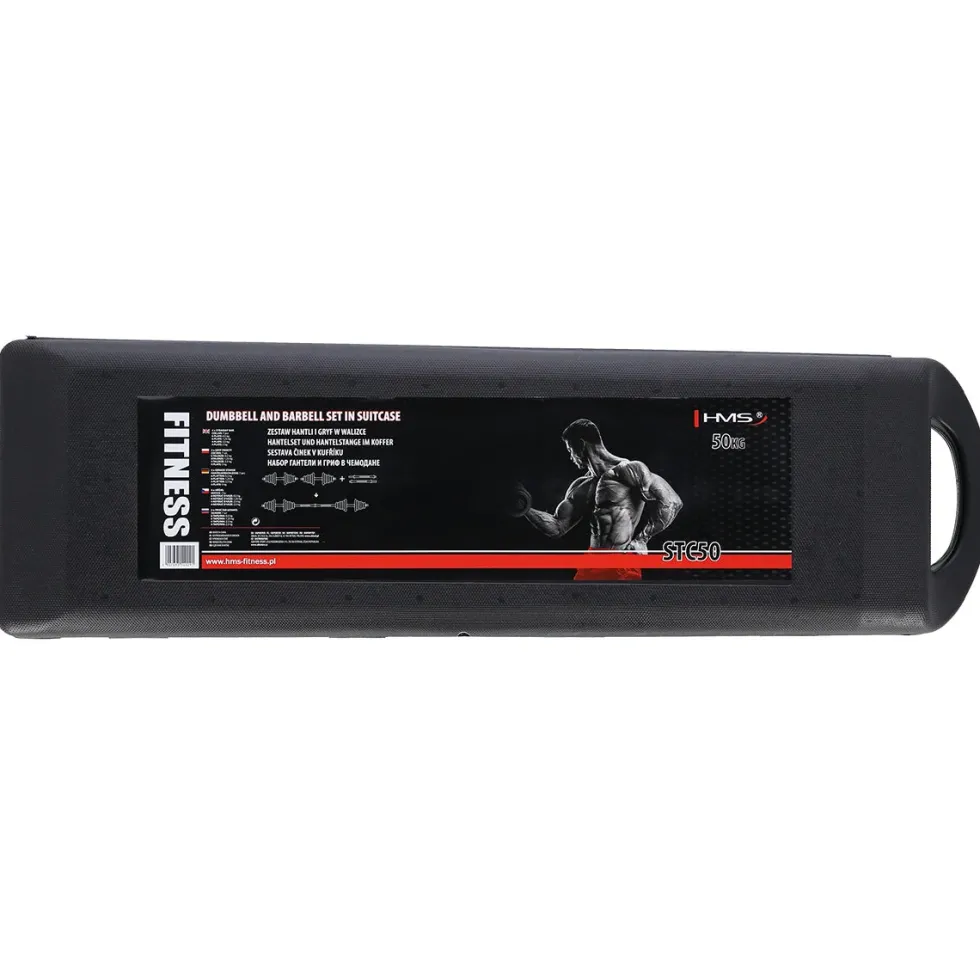 HMS Verstelbare Halter en Dumbbell Set met Opbergkoffer - 50 kg