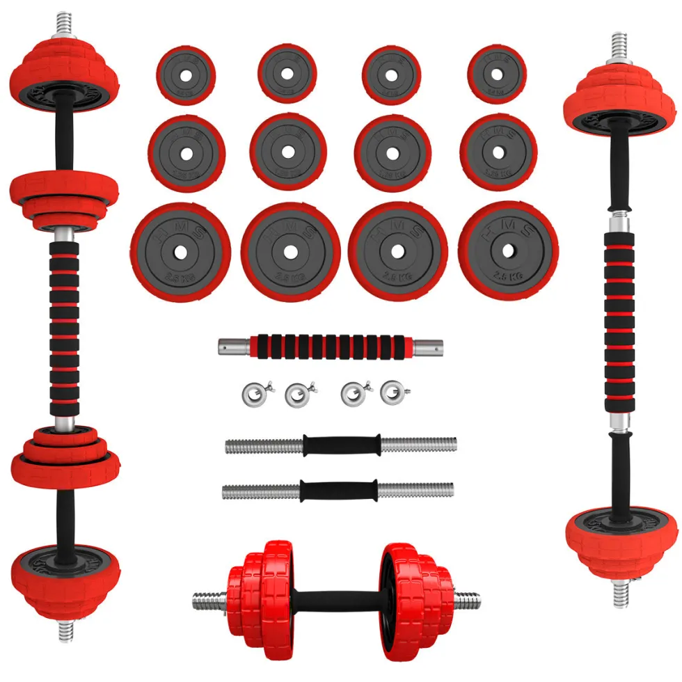 HMS Verstelbare Halter en Dumbbell Set - Rood - 20 kg