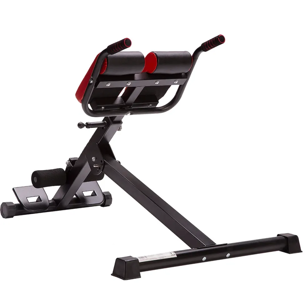 HMS Verstelbare Hyperextension - Zwart/Rood