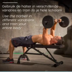 Iron Gym Verstelbare Curlstang Set - 23 kg - Zwart