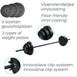 Iron Gym Verstelbare Halterset - 20 kg - 25 mm - Zwart