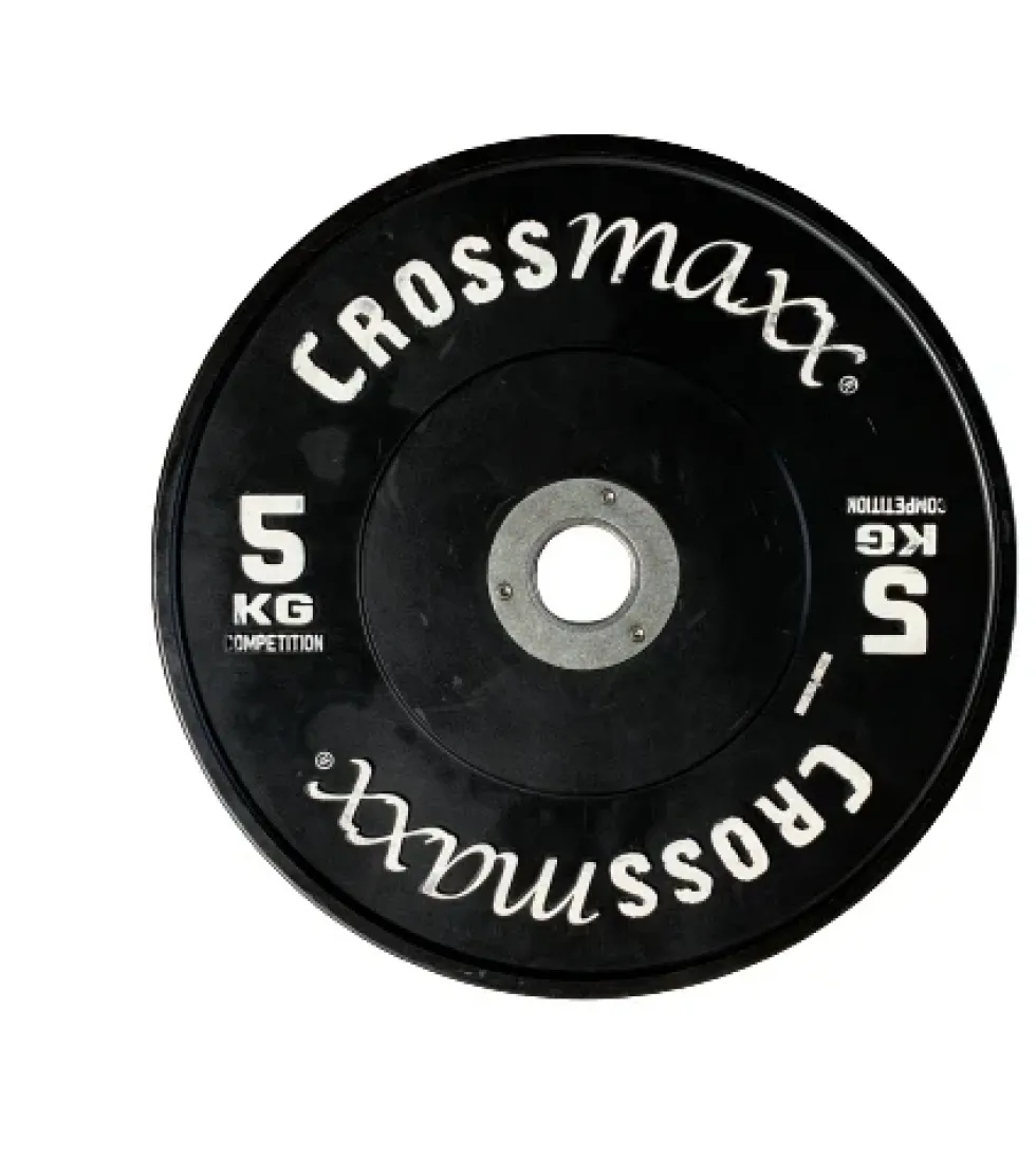 Lifemaxx Crossmaxx Competition Bumper Plate - Halterschijf - Zwart - 50 mm - 5 kg