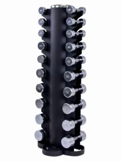 Lifemaxx Dumbbell Toren met Volledige Chroom Dumbbell Set - 1 t/m 10 kg