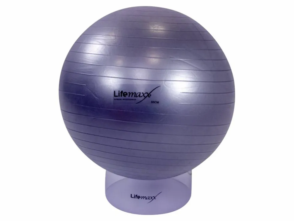 Lifemaxx Gymball - Anti-Burst Fitnessball - 65 cm - Zilver