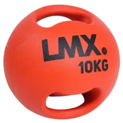 Lifemaxx LMX Medicijn bal - Double Handle Medicine Ball - 10 kg - Rood