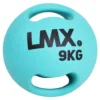 Lifemaxx LMX Medicijn bal - Double Handle Medicine Ball - 9 kg - Blauw