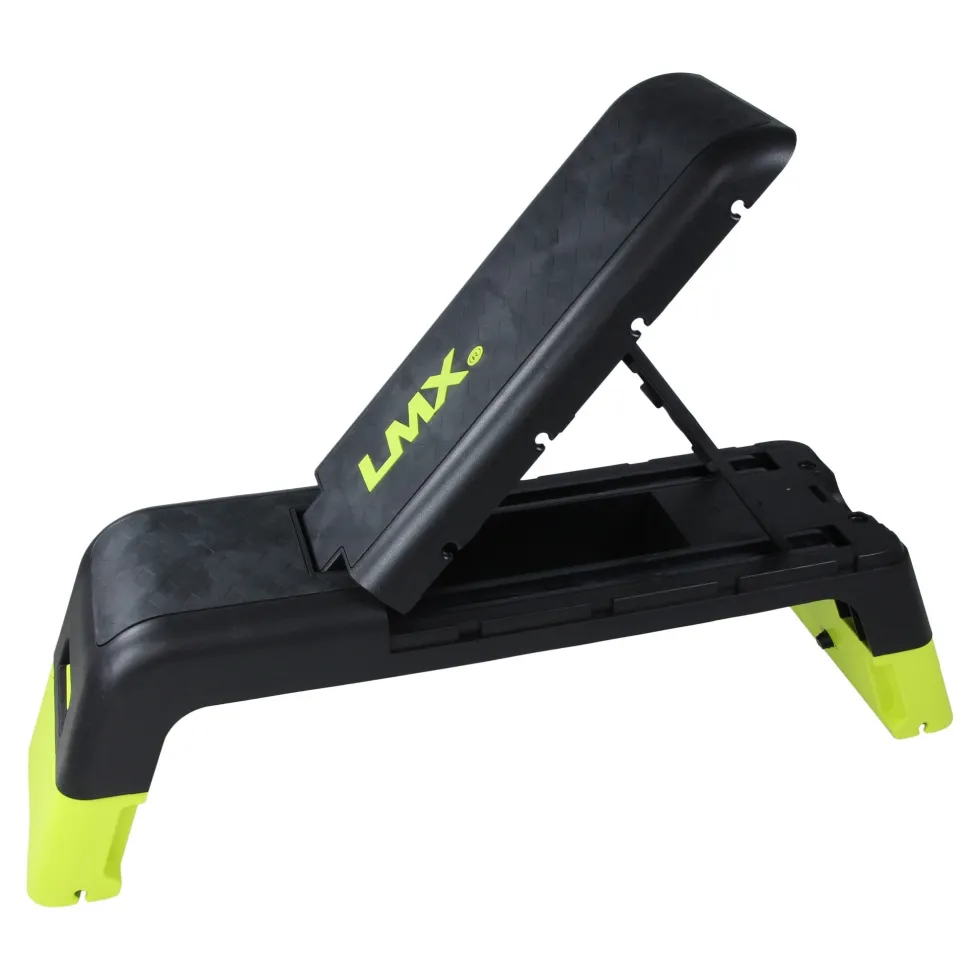 Lifemaxx LMX Verstelbare Fitness Step - Aerobic Stepper - Zwart/Geel