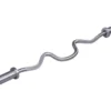 Lifemaxx Olympic Curled V-Bar - Geborsteld Staal - 120 cm