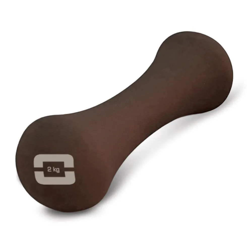 Liveness Neopreen Yoga Dumbbell - 2 kg - Chocolade