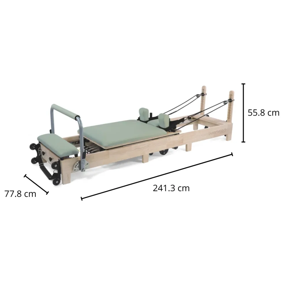 Liveness Opvouwbare Eikenhout Reformer PTX 3000 - Green Tea