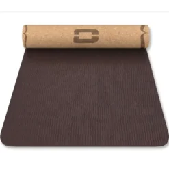 Liveness Yoga Mat - 5 mm - Kurk/Chocolade