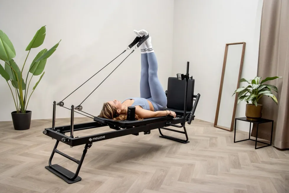 Mewave Pilates Reformer Pro Complete Set - Zwart