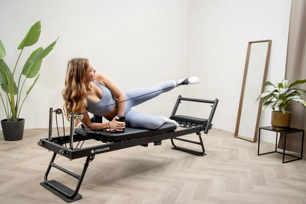 Mewave Pilates Reformer Pro - Zwart