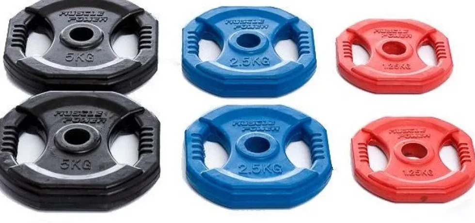 Muscle Power Aerobics Halterschijf - 30 mm - 1.25 kg - Rood - Per stuk