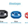Muscle Power Aerobics Schijven Set Gekleurd - 6 Schijven