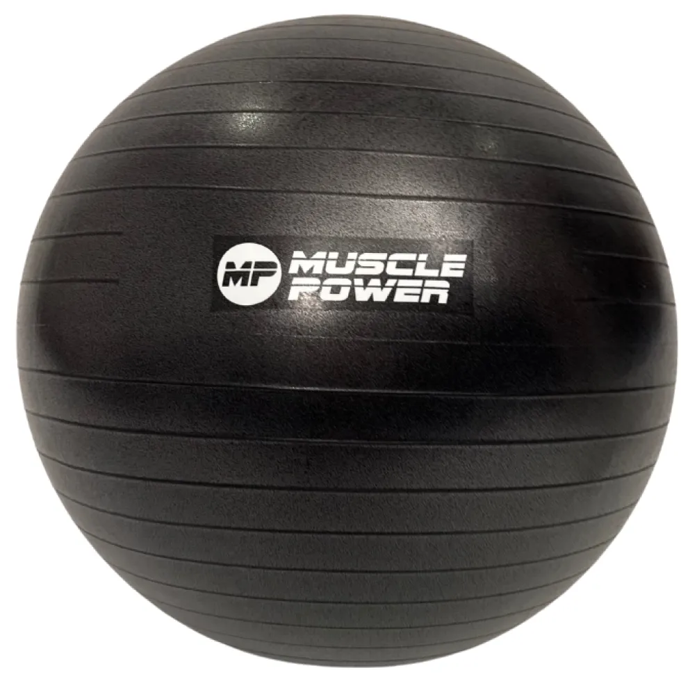 Muscle Power Anti-Burst Fitnessbal - Zwart - 75 cm