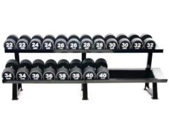 Muscle Power Dumbbellrek Heavy 2-laags - Zwart