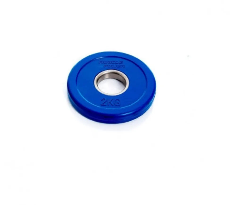 Muscle Power Fractional Olympic Bumper Plate - Halterschijf - 50 mm - 2 kg