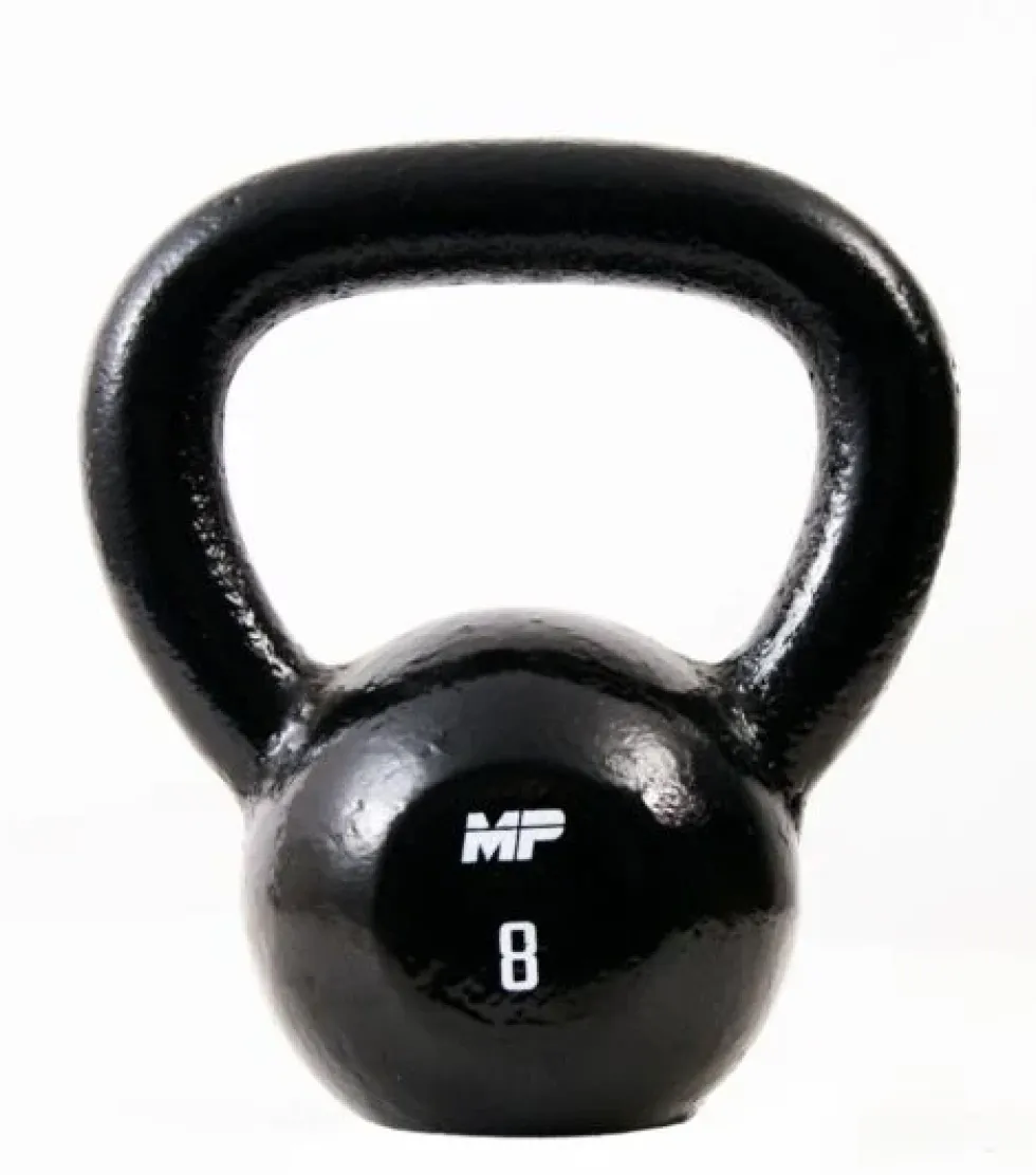Muscle Power Gietijzeren Kettlebell - Zwart - 8 kg