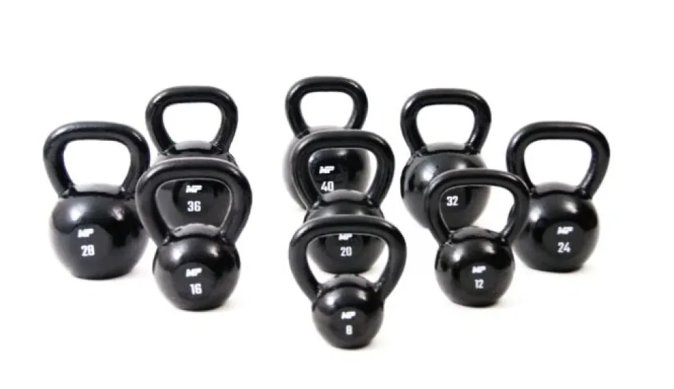 Muscle Power Gietijzeren Kettlebell - Zwart - 8 kg