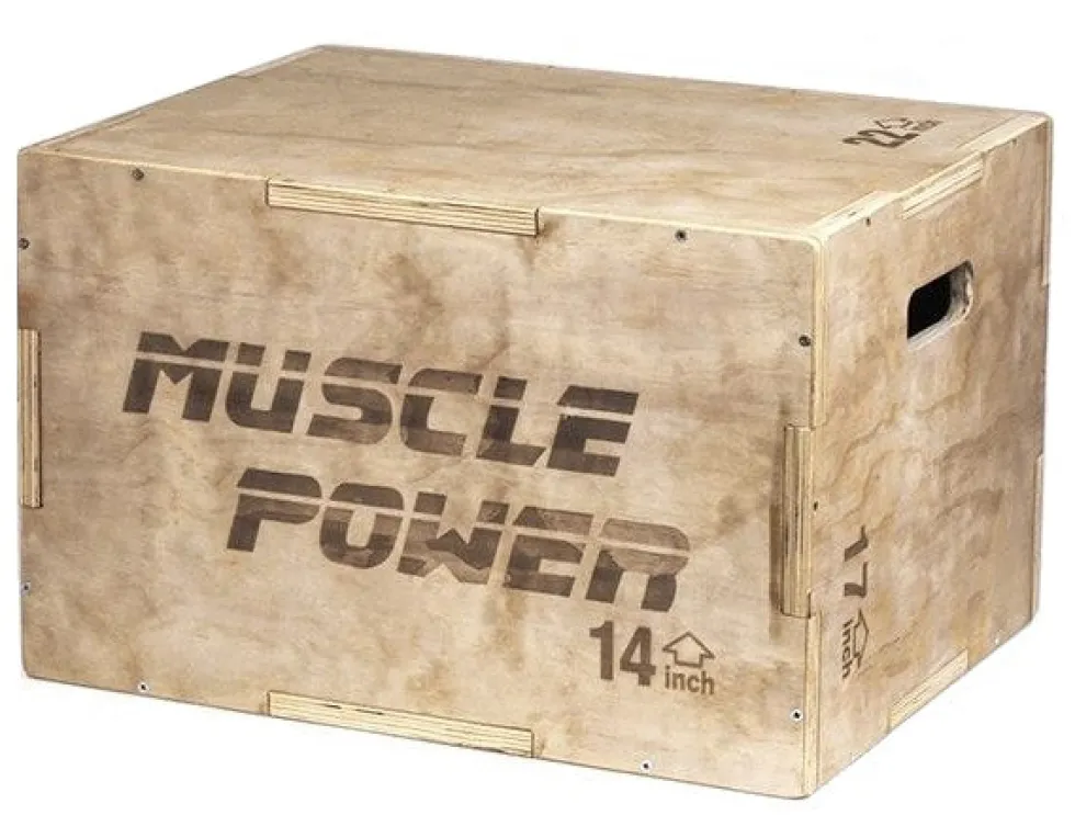 Muscle Power Houten Plyo Box Klein