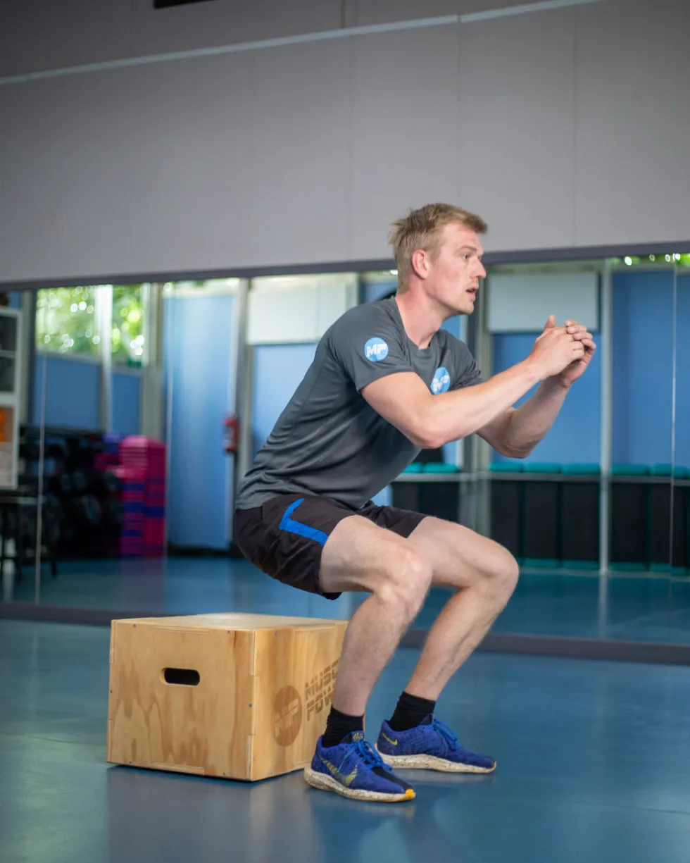 Muscle Power Houten Plyo Box Klein