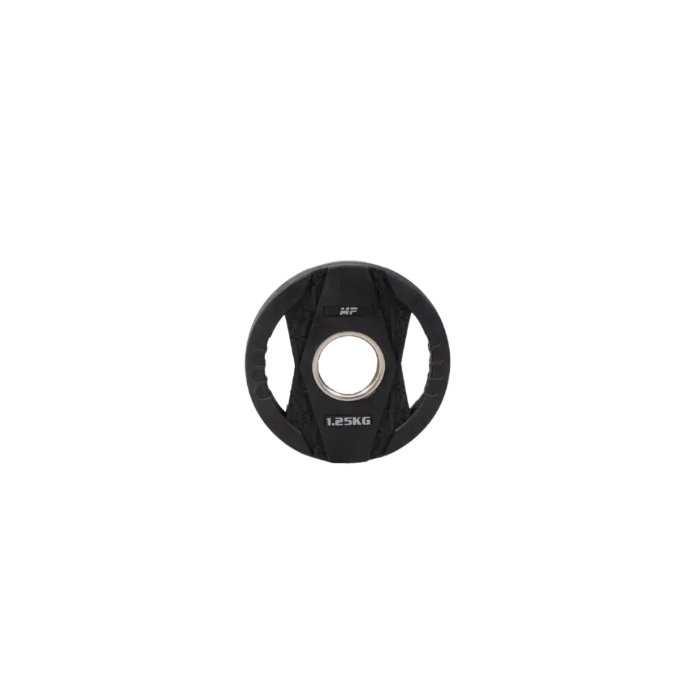 Muscle Power Olympische Halterschijf met Handgrepen - Rubber - 1,25 kg
