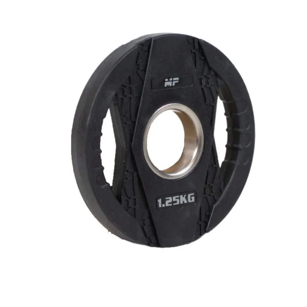 Muscle Power Olympische Halterschijf met Handgrepen - Rubber - 1,25 kg