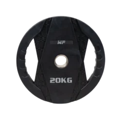 Muscle Power Olympische Halterschijf met Handgrepen - Rubber - 20 kg