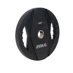 Muscle Power Olympische Halterschijf met Handgrepen - Rubber - 20 kg