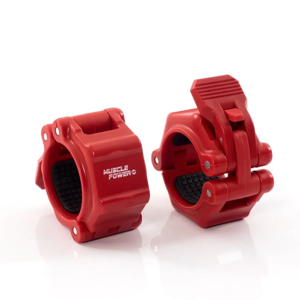 Muscle Power Olympische Quick Lock Collar Set - Rood