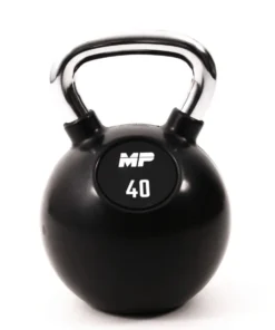 Muscle Power Rubberen Kettlebell - Zwart - 40 kg
