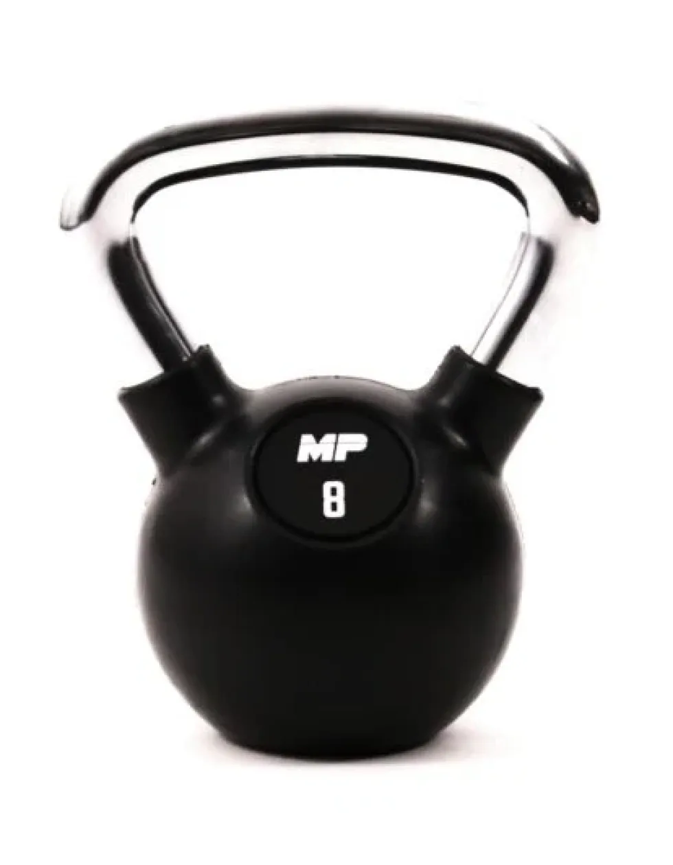 Muscle Power Rubberen Kettlebell - Zwart - 8 kg