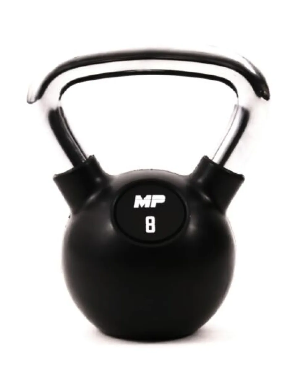 Muscle Power Rubberen Kettlebell - Zwart - 8 kg