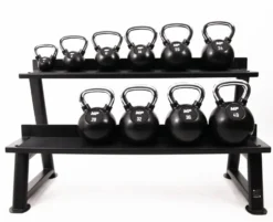 Muscle Power Rubberen Kettlebell - Zwart - 8 kg