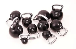 Muscle Power Rubberen Kettlebell - Zwart - 8 kg