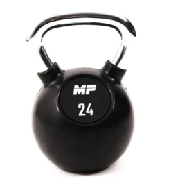 Muscle Power Rubberen Kettlebell - Zwart - 24 kg