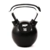 Muscle Power Rubberen Kettlebell - Zwart - 16 kg